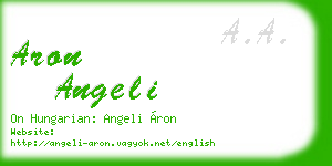 aron angeli business card